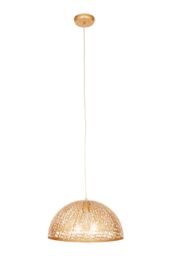 Orsina Sculptural Large White Dome Pendant Light, Artistic Ceiling Fixture For Entryways, Abstract Cutout Dome Lamp in Gold - thumbnail 3