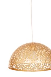 Orsina Sculptural Large White Dome Pendant Light, Artistic Ceiling Fixture For Entryways, Abstract Cutout Dome Lamp in Gold - thumbnail 4