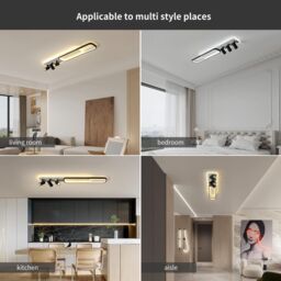 Garwarm 3-Light Track Ceiling Light, Acrylic, Dimmable Control - thumbnail 9