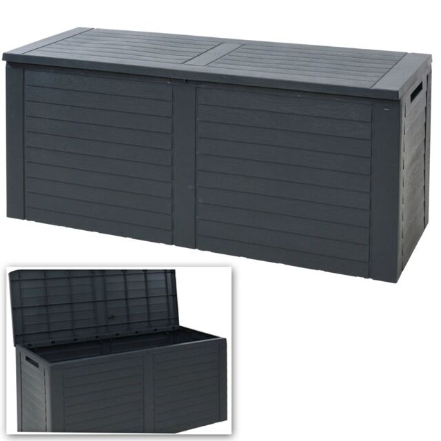 EONLION 240L Large Black Outdoor Cargo Garden Storage Box Plastic Container Chest & Lid - image 1