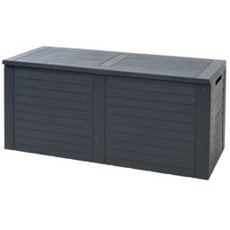 EONLION 240L Large Black Outdoor Cargo Garden Storage Box Plastic Container Chest & Lid - thumbnail 2
