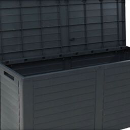 EONLION 240L Large Black Outdoor Cargo Garden Storage Box Plastic Container Chest & Lid - thumbnail 3