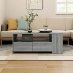 Berkfield Home Coffee Table Grey Sonoma 102x55x42 cm Engineered Wood - Size: 102 x 55 x 42 cm - thumbnail 1