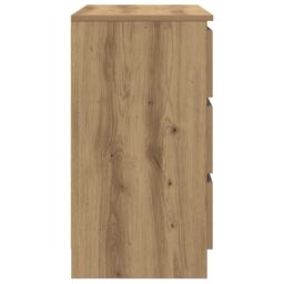 Berkfield Home Sideboard with Drawer Artisan Oak 71x35x65 cm Engineered Wood in Brown - Size: 71 x 35 x 65 cm - thumbnail 7