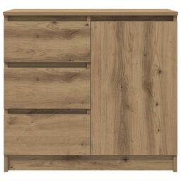 Berkfield Home Sideboard with Drawer Artisan Oak 71x35x65 cm Engineered Wood in Brown - Size: 71 x 35 x 65 cm - thumbnail 6