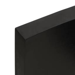 Berkfield Home Table Top Dark Grey 60x40x(2-6) cm Treated Solid Wood Oak in Dark Brown - thumbnail 7