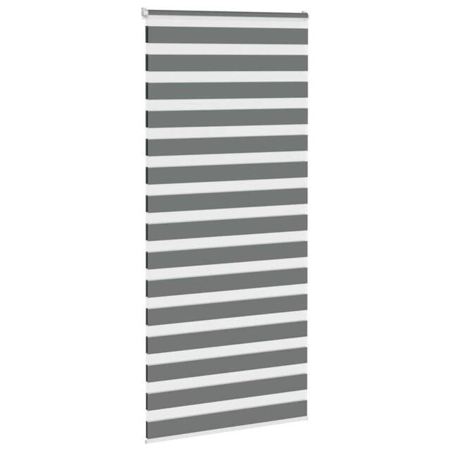 Berkfield Home Elegant Zebra Blind Dark Grey 115x230 cm Fabric Width 110.9 cm Po - image 1