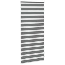 Berkfield Home Elegant Zebra Blind Dark Grey 115x230 cm Fabric Width 110.9 cm Po - thumbnail 4