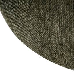 Wyld and Coco Dark Green Woven Fabric Pouffe Ottoman Drum Shape - thumbnail 4