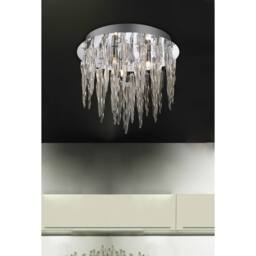 Netlighting Tropez Pendant 8 Light G9 Polished ChromeGlass in Grey - thumbnail 5