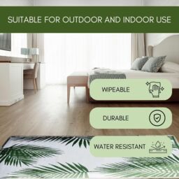 Marco Paul Green Tropical Leaf Outdoor Garden Reversible Rug - Size: 150 cm x 210 cm - thumbnail 6