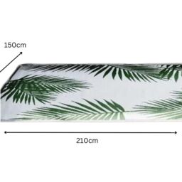 Marco Paul Green Tropical Leaf Outdoor Garden Reversible Rug - Size: 150 cm x 210 cm - thumbnail 2