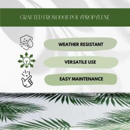Marco Paul Green Tropical Leaf Outdoor Garden Reversible Rug - Size: 150 cm x 210 cm - thumbnail 5