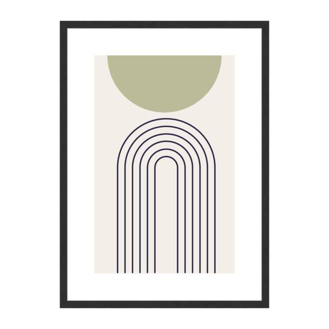 nielsen Velino Picture Frame 50x70cm - Glass Front & Abstract Poster Print in Black - Size: 50x70 cm - image 1