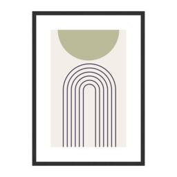 nielsen Velino Picture Frame 50x70cm - Glass Front & Abstract Poster Print in Black - Size: 50x70 cm - thumbnail 1