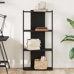Berkfield Home Bookcase 3-Tier Black 60x30x120 cm Engineered Wood - Size: 60 x 30 x 120 cm - thumbnail 3