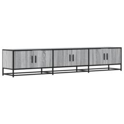 Berkfield Home TV Cabinet Grey Sonoma 210x35x41 cm Engineered Wood - Size: 210 x 35 x 41 cm - thumbnail 3
