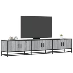 Berkfield Home TV Cabinet Grey Sonoma 210x35x41 cm Engineered Wood - Size: 210 x 35 x 41 cm - thumbnail 2