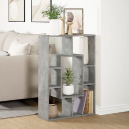 Berkfield Home Bookcase Concrete Grey 63x20x90 cm Engineered Wood - Size: 63 x 20 x 90 cm - thumbnail 4