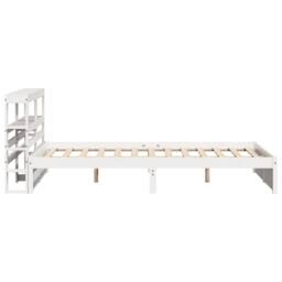 Berkfield Home Beautiful Bed Frame with Headboard without Mattress White 120x200 cm - Size: Small Double - thumbnail 7