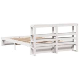 Berkfield Home Beautiful Bed Frame with Headboard without Mattress White 120x200 cm - Size: Small Double - thumbnail 8