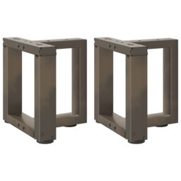 Berkfield Home Coffee Table Legs T-Shaped¬†2 pcs Natural Steel 30x25x(30-31) cm Steel in Black