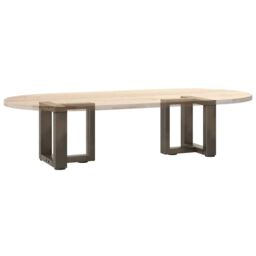 Berkfield Home Coffee Table Legs T-Shaped¬†2 pcs Natural Steel 30x25x(30-31) cm Steel in Black - thumbnail 8