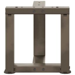 Berkfield Home Coffee Table Legs T-Shaped¬†2 pcs Natural Steel 30x25x(30-31) cm Steel in Black - thumbnail 6