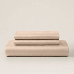 Bedable 100% Cotton Duvet Cover Set Sateen 460 Thread Count - Soft Bedding in Beige - Size: Super King - thumbnail 2