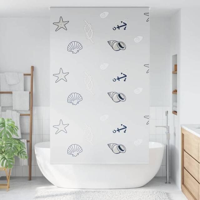 Berkfield Home Shower Roller Blind 120x240 cm Fabric Width 116 cm in Grey - image 1