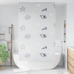 Berkfield Home Shower Roller Blind 120x240 cm Fabric Width 116 cm in Grey
