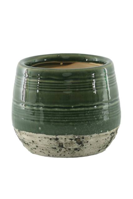 KDMD Green Hortus Sydney Reactive Glaze Pot 22 x 22.5cm - Size: 22 x 22.5 cm - image 1