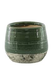 KDMD Green Hortus Sydney Reactive Glaze Pot 22 x 22.5cm - Size: 22 x 22.5 cm - thumbnail 1
