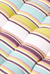 Homescapes Garden Bench Cushion Luxury 3 Seat Cotton Green Striped Indoor Outdoor Pad - thumbnail 4