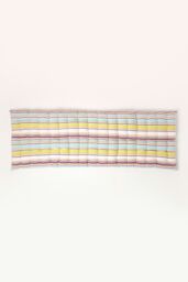 Homescapes Garden Bench Cushion Luxury 3 Seat Cotton Green Striped Indoor Outdoor Pad - thumbnail 3