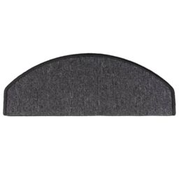 Berkfield Home Carpet Stair Treads 15 pcs Anthracite 65x24x4 cm in Black - Size: Medium - thumbnail 6