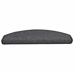 Berkfield Home Carpet Stair Treads 15 pcs Anthracite 65x24x4 cm in Black - Size: Medium - thumbnail 4