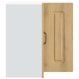 Berkfield Home Kitchen Wall Corner Cabinet Kalmar Artisan Oak Engineered Wood in Brown - thumbnail 6