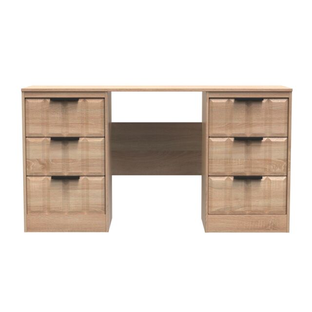 Ready Assembled 2 U Seattle 6 Drawer Kneehole Desk (Ready Assembled) in Light Oak - image 1