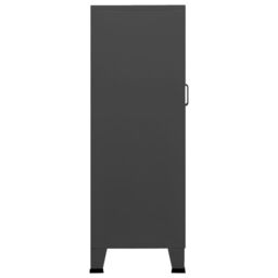 Berkfield Home Industrial Storage Chest Anthracite Metal in Black - thumbnail 4