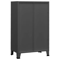 Berkfield Home Industrial Storage Chest Anthracite Metal in Black - thumbnail 5