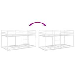 Berkfield Home Bunk Bed without Mattress White 100x200 cm Steel - thumbnail 8