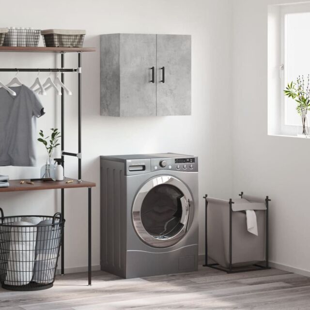 Berkfield Home Wall Cabinet Concrete Grey 60x31x60 cm Engineered Wood - Size: 60 x 31 x 60 cm - image 1