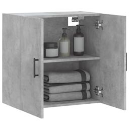 Berkfield Home Wall Cabinet Concrete Grey 60x31x60 cm Engineered Wood - Size: 60 x 31 x 60 cm - thumbnail 4