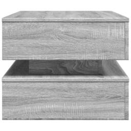 Berkfield Home Coffee Table with LED Lights Grey Sonoma 90x50x40 cm - Size: 90 x 50 x 40 cm - thumbnail 8