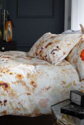 The Lyndon Company Watercolour Floral 180 Thread Count Soft Cotton Digital Printed Duvet Cover Set - Deyongs 1846 in Terracotta - Size: Single - thumbnail 3