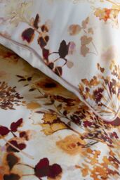 The Lyndon Company Watercolour Floral 180 Thread Count Soft Cotton Digital Printed Duvet Cover Set - Deyongs 1846 in Terracotta - Size: Single - thumbnail 4