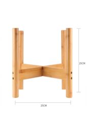 Living and Home Bamboo Nordic Raised Plant Stand Flower Rack 25cm in Brown - thumbnail 5