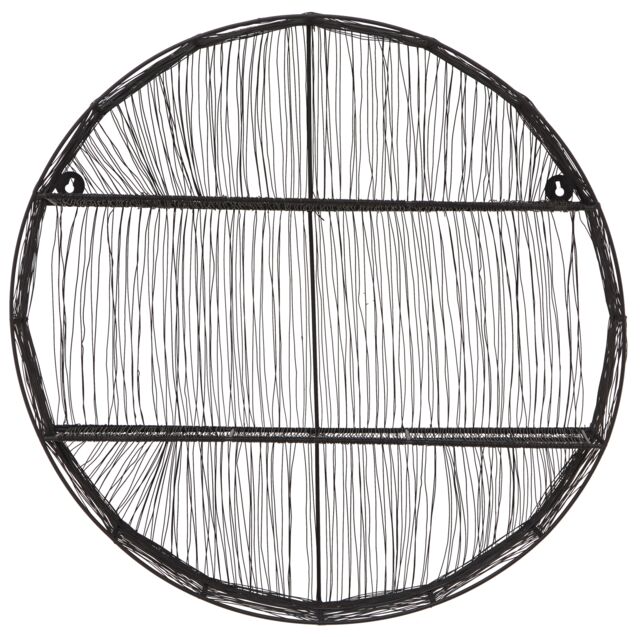 Orsina Wire Round Wall Shelf, Modern Metal Wall Shelf, Luxury Wall Shelf, Wall Shelf for Living Room in Black - image 1