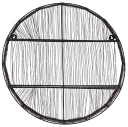 Orsina Wire Round Wall Shelf, Modern Metal Wall Shelf, Luxury Wall Shelf, Wall Shelf for Living Room in Black - thumbnail 6
